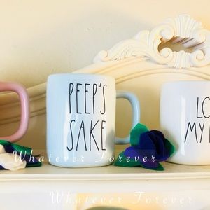 Baby blue peeps sake Rae Dunn spring mug